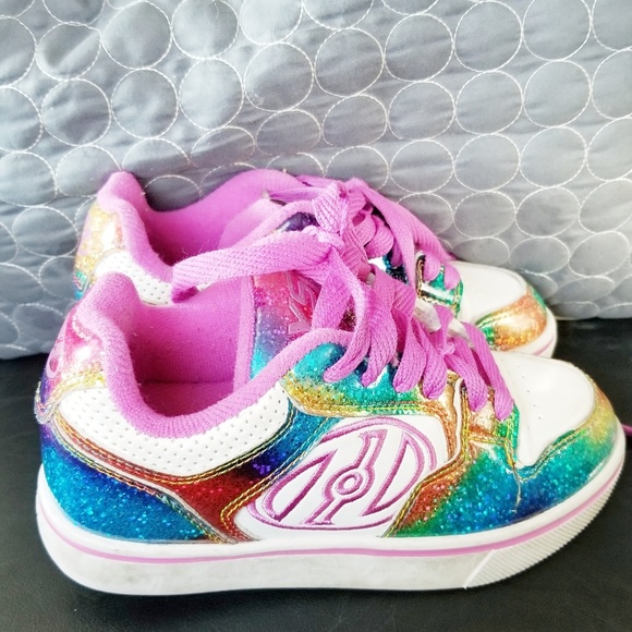 Heelys Other - Heelys Motion Plus Girls 13c Rainbow Glitter